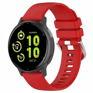 Pasek Bizon Strap Watch Silicone Pro do Garmin Vivoactive 5, czerwony - Akcesoria do smartwatchy - miniaturka - grafika 1