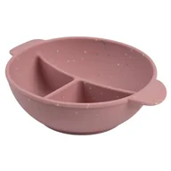 Miseczki i talerzyki dla dzieci - Canpol babies silikonowa miska z 3 przegródkami i przyssawką 360ml DOTS - miniaturka - grafika 1