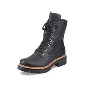 Kozaki damskie - Rieker Damskie czarne kozaki Chelsea, czarny - 36 EU - miniaturka - grafika 1