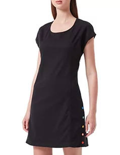 Love Moschino Damska sukienka w stylu A ze stretchu lyocell gabardyna, czarny, 38 - Sukienki - miniaturka - grafika 1