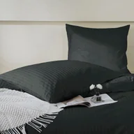 Poszewki na poduszki - Poszewka 100% bawełna 50x70 cm w kolorze czarnym- elegancja i komfort snu - miniaturka - grafika 1