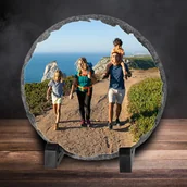 Ramki na zdjęcia - Okrągła kamienna ramka Ø 14 cm z Twoim zdjęciem - miniaturka - grafika 1