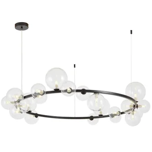 NOWOCZESNA LAMPA WISZĄCA CZARNA MERIDO W24 - Lampy sufitowe - miniaturka - grafika 1