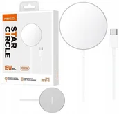 Ładowarki do telefonów - ŁADOWARKA BEZPRZEWODOWA INDUKCYJNA MAGNETYCZNA 15W RECCI do iPhone 15 14 13 - miniaturka - grafika 1