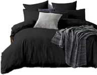 Pościel - Pościel klasyczna- 200x200 - Jednobarwna - czarna - miniaturka - grafika 1