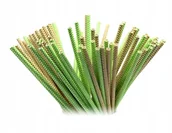 Słomki do napojów - Słomki Rurki Papierowe Zielone Brązowe 10Szt - miniaturka - grafika 1