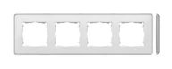 Klawisze i ramki - Kontakt Simon Ramka 4-krotna SIMON 82 Detail SELECT metal - biały/aluminium - miniaturka - grafika 1