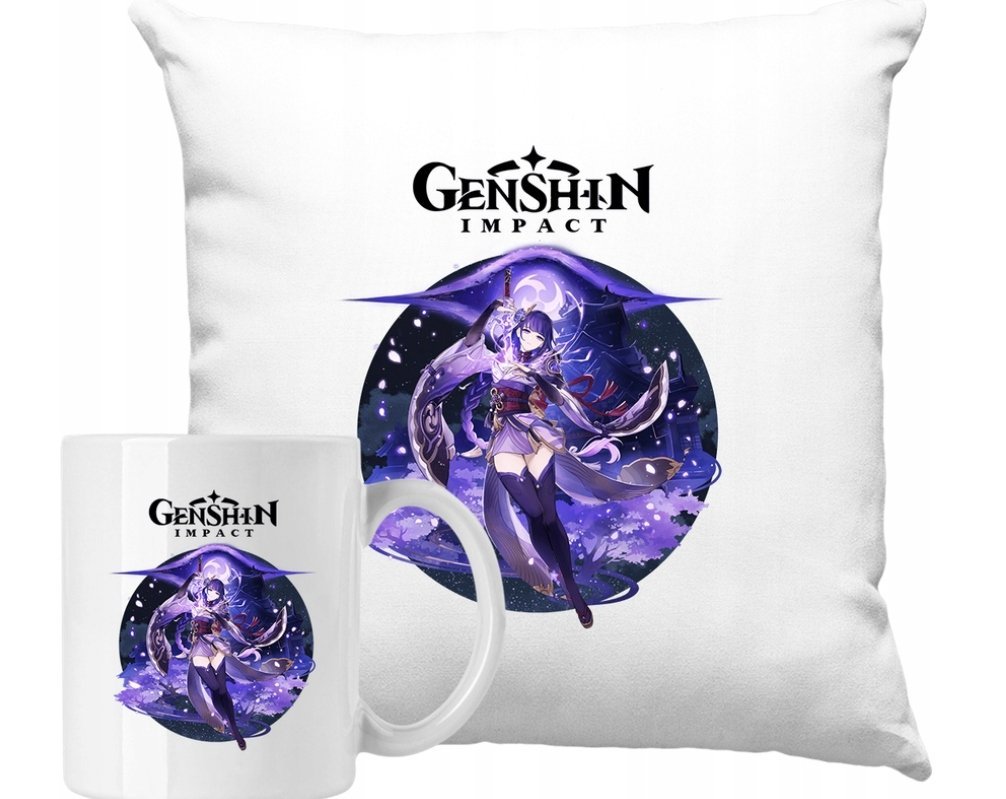 ZESTAW PODUSZKA + KUBEK Genshin Impact Pomysł Na Prezent +IMIĘ #3