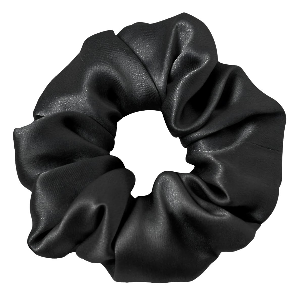 Gumka do Włosów Czarna Satynowa Bez Łączeń Wygodna i Bezpieczna dla Włosów