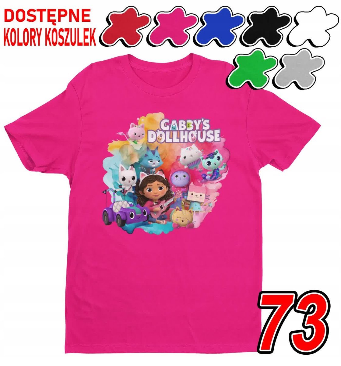 Dziecięca Koszulka Z Nadrukiem Duży Wybór Koci Domek Gabi -L 146-152