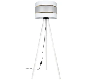 Lampa podłogowa CORAL 1xE27/60W/230V biały/złoty - Lampy stojące - miniaturka - grafika 1