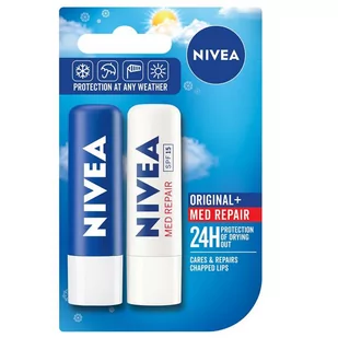 Zestaw Original pomadka ochronna do ust 4.8g + Med Repair pielęgnująca pomadka do ust 4.8g - Zestawy kosmetyków damskich - miniaturka - grafika 1