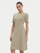 Sukienki - Calvin Klein Sukienka codzienna K20K208151 Beżowy Regular Fit - miniaturka - grafika 1