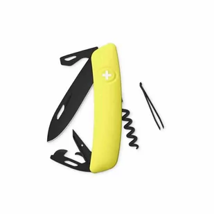 Swiza Scyzoryk D03 ALLBLACK Żółty KNI.0033.1080 - Scyzoryki - miniaturka - grafika 1