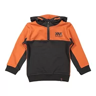 Bluzy dla chłopców - Koko Noko Bluza chłopięca, Dark Grey + Faded Orange, 9 miesi?cy - miniaturka - grafika 1