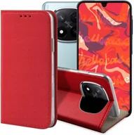 Etui i futerały do telefonów - ETUI Z KLAPKĄ DO REDMI NOTE 14 PRO 5G / 14 PRO PLUS 5G CZERWONE ZAMYKANE - miniaturka - grafika 1