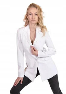 Guess Biała Damska Marynarka Casual Prosta 42 1Gan - Marynarki i żakiety damskie - miniaturka - grafika 1