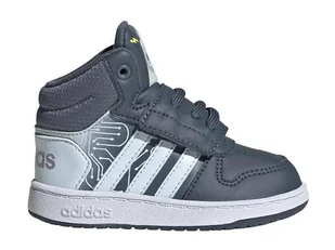 Buty dziecięce adidas Core FW4925 HOOPS MID 2.0 I Szare - Buty dla dziewczynek - miniaturka - grafika 1