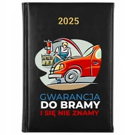 Notesy i bloczki - KALENDARZ TERMINARZ CZARNY NOTES A5 2025 ŚMIESZNY DLA MECHANIKA WZORY - miniaturka - grafika 1