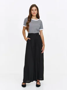 Szerokie spodnie z wiskozą - Spodnie damskie - miniaturka - grafika 1