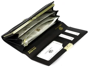 Portfel Damski Skórzany GREGORIO Skóra Licowa Duży Z Klamrą GS-100 18 x 9 x 3,5 [cm] - Portfele - miniaturka - grafika 12