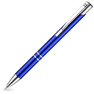 Długopisy - Niebieski długopis metalowy COSMO z Twoim grawerem - 100 szt. - miniaturka - grafika 1