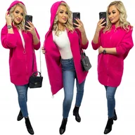 Płaszcze damskie - ALPAKI SUWAK PŁASZCZ WEŁNA KOLORY oversize DŁUGI - miniaturka - grafika 1