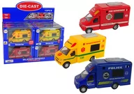 Samochody i pojazdy dla dzieci - Auto Pojazd Ratunkowy Policja Straż Pożarna Napęd Frykcyjny 3 Modele - miniaturka - grafika 1