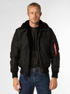 Kurtki męskie - Alpha Industries Kurtka męska Mężczyźni Sztuczne włókno czarny jednolity, XXL - miniaturka - grafika 1