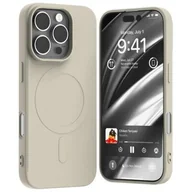 Etui i futerały do telefonów - Etui MERCURY Semi-Silicone MagSafe do Apple iPhone 16 Pro Kamienny szary - miniaturka - grafika 1