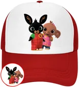 Czapki i chusty sportowe męskie - CZAPKA Z DASZKIEM BING DLA DZIECI LATO SIATKA CZERWONA BEJSBOLÓWKA - miniaturka - grafika 1