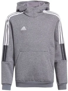 Bluza dla dzieci adidas Tiro 21 Sweat Hoody szara GP8803-116cm - Moda i Uroda OUTLET - miniaturka - grafika 1