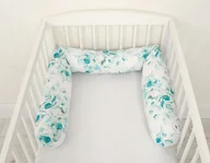 Ochraniacze do łóżeczka - Ochraniacz wałek do łóżeczka niemowlęcego - eucaliptus mint - miniaturka - grafika 1