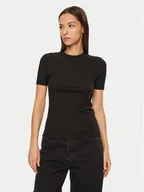 Koszulki i topy damskie - Calvin Klein T-Shirt K20K208052 Czarny Slim Fit - miniaturka - grafika 1