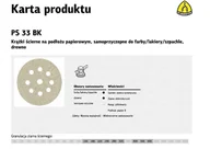 Materiały ścierne - Klingspor Krążek ścier.czep.ps33ck otw.38 fi 225 gr.220 szt.1 do żyraf KL293648 - miniaturka - grafika 1