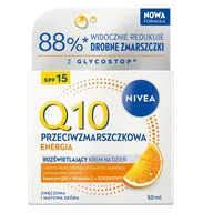 Kremy do twarzy - Nivea Q10 Przeciwzmarszczkowa Energia rozświetlający krem na dzień SPF15 50ml - miniaturka - grafika 1