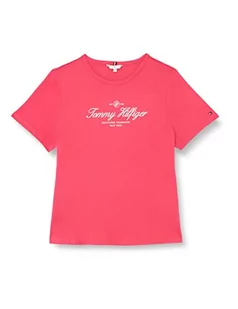 Tommy Hilfiger Damskie topy CRV Slim Signature C NK 1/2 SLV S/S, dzianinowe topy, jasnoróżowe, 50, Jasny różowy Cerise - Kurtki damskie - miniaturka - grafika 1
