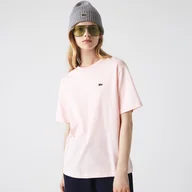 Koszulki i topy damskie - Damska Koszulka z krótkim rękawem LACOSTE TEE-SHIRT & TURTLE NECK SHIRT TF5441.T03 – Różowy - miniaturka - grafika 1