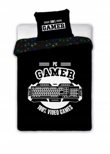 Carbotex Pościel 140x200 dla dzieci wzór gamer dla gracza pad kolorowy nl201070-pp - Pościel - miniaturka - grafika 1