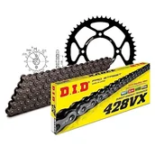 Części motocyklowe - Zestaw łańcuchów DID stal 428VX / 118 bez końca do Honda CRF F 100 ccm rok prod. 1985-2013 - miniaturka - grafika 1