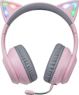 Słuchawki - Foxxray FXR-HAB-10 PK DazzleCat Grey/Pink - miniaturka - grafika 1