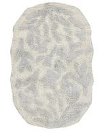 Dywaniki łazienkowe - BELIANI Dywanik łazienkowy szary bawełniany 60 x 90 cm nieregularny kształtReplika acyjny wzór mata łazienkowa nowoczesny design - miniaturka - grafika 1