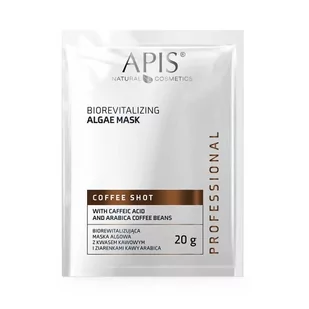 APIS CoffeeShot Biorewitalizująca maska algowa z kwasem kawowym i ziarenkami kawy 20g - Pozostałe kosmetyki - miniaturka - grafika 1