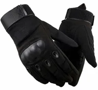 Odzież robocza - RĘKAWICE Survivalowe Taktyczne XL Unisex czarne BQ64 - miniaturka - grafika 1