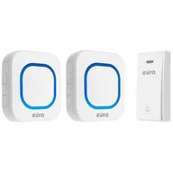 Dzwonki i gongi - Dzwonek bezprzewodowy FOLK WDP-80H2v2R 2x odbiornik+1x przycisk EURA - miniaturka - grafika 1