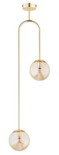 Vector lampa wisząca 2xE14 złota/bursztynowy 62449 - Lampy sufitowe - miniaturka - grafika 1