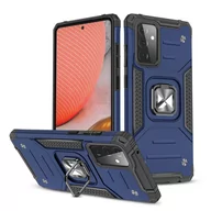 Etui i futerały do telefonów - Wozinsky Ring Armor pancerne hybrydowe etui pokrowiec + magnetyczny uchwyt Samsung Galaxy A72 4G niebieski - miniaturka - grafika 1