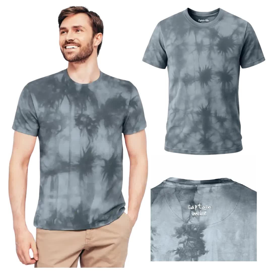 Koszulka męska dekatyzowana ciemnoszara BAWEŁNA TURECKA T-shirt Captain Mike M