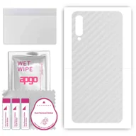 Szkła hartowane na telefon - Folia naklejka skórka strukturalna na TYŁ do Samsung Galaxy A50 -  Carbon Przezroczysty - apgo SKINS - miniaturka - grafika 1