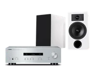 Zestawy stereo - Yamaha A-S201 (srebrny) + Tesi 3 (biały) - miniaturka - grafika 1